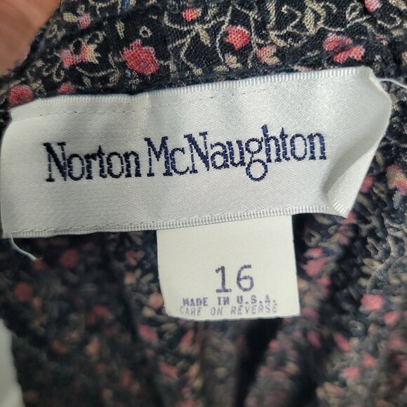 Vintage 90s y2k black pink ditsy floral moody witchy a line maxi skirt size 16 - Picture 4 of 6